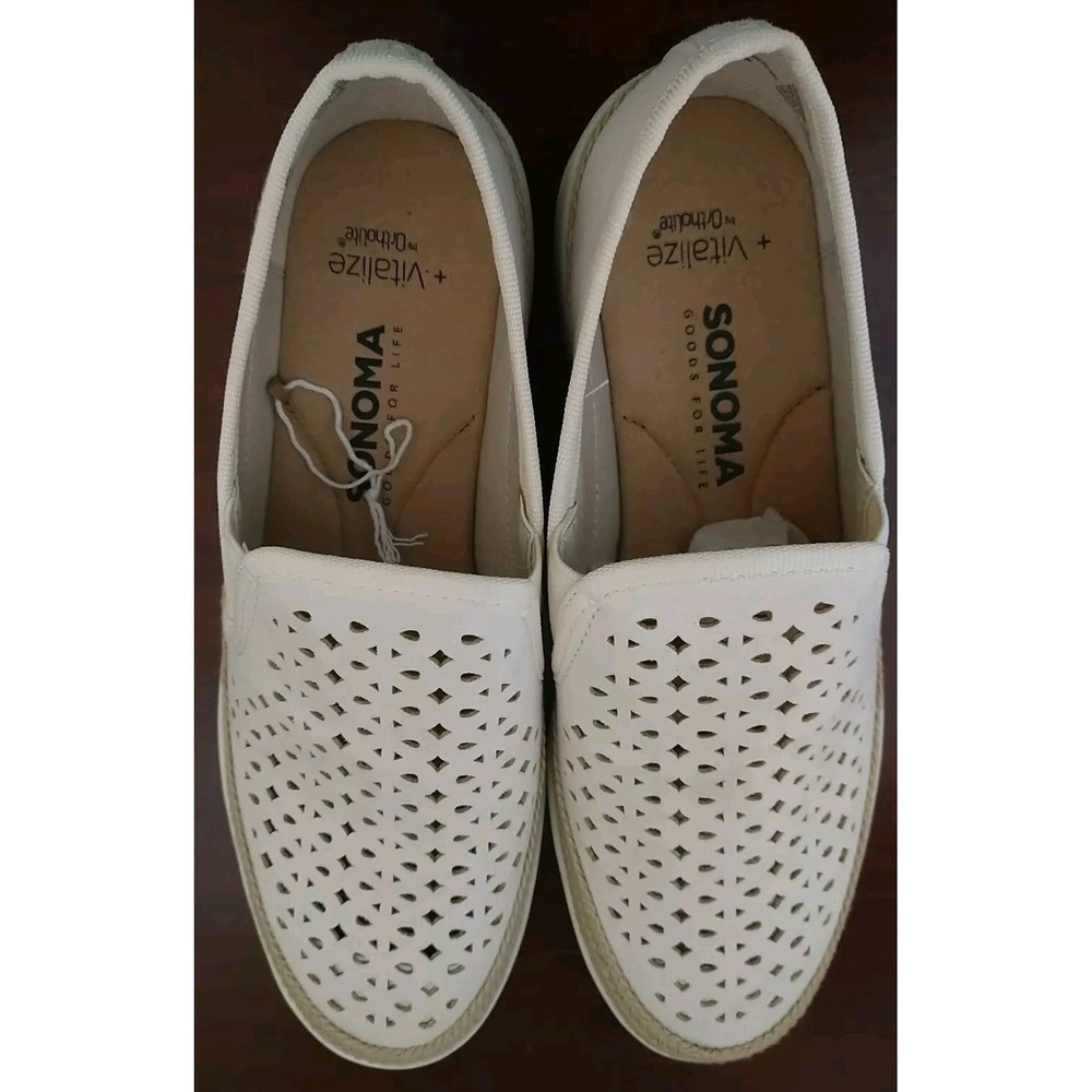 Women's Sonoma Vitalize Ortholite Erase white Slip On Shoe Size 7
